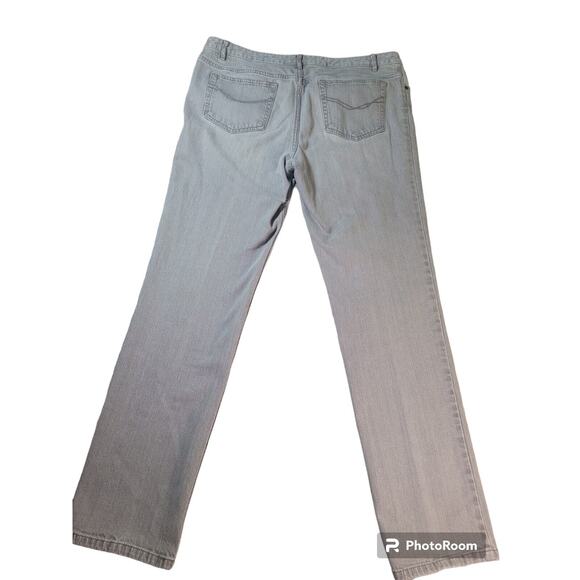 J. Jill Slim Leg Mid Rise Gray Denim Jeans Stretch Sz 16 EUC - Picture 3 of 8